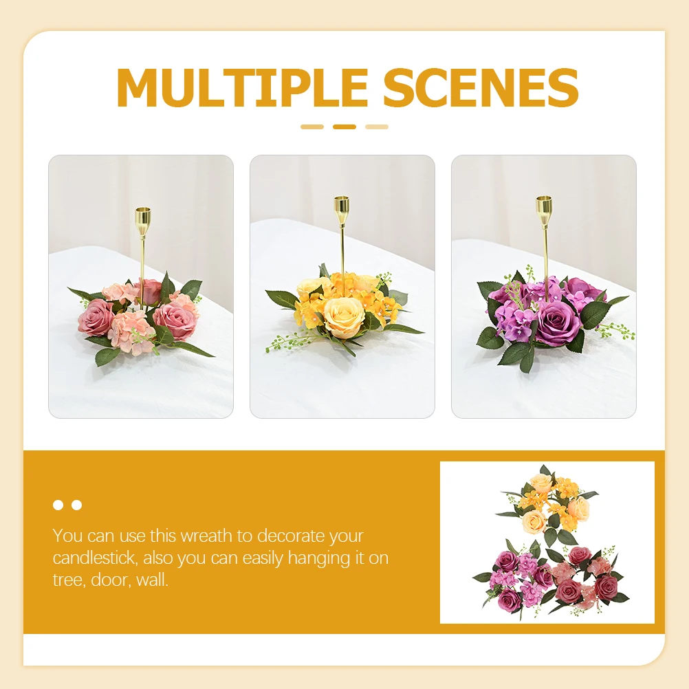 Simulated Rose Holder Rings Decorative Wreath for Pillars Centerpieces Cloth Plastic Christmas Wedding Garland
Simulated Rose Holder Rings Decorative Wreath for Pillars Centerpieces Cloth Plastic Christmas Wedding Garland