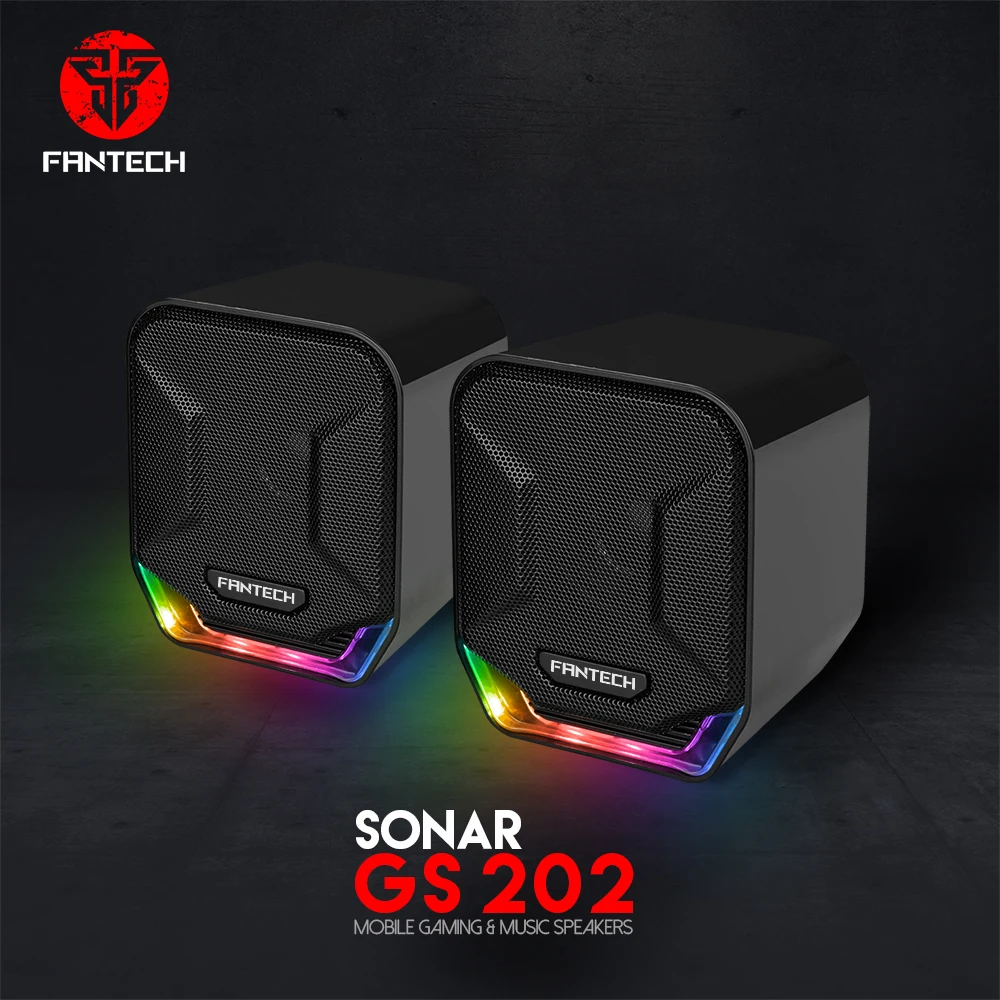 FANTECH сонар GS202 компьютерные колонки USB и 3,5 мм RGB мини проводные колонки акустическая четкость для настольного компьютера ноутбука
FANTECH сонар GS202 компьютерные колонки USB и 3,5 мм RGB мини проводные колонки акустическая четкость для настольного компьютера ноутбука