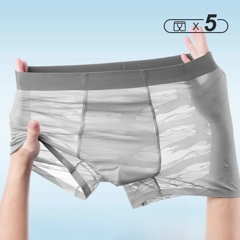 High-grade Ice Mesh Thin Men's Underwear Antibacterial Boxers Ultra-thin Seamless Quick Drying Boxer Shorts Comfortable
High-grade Ice Mesh Thin Men's Underwear Antibacterial Boxers Ultra-thin Seamless Quick Drying Boxer Shorts Comfortable