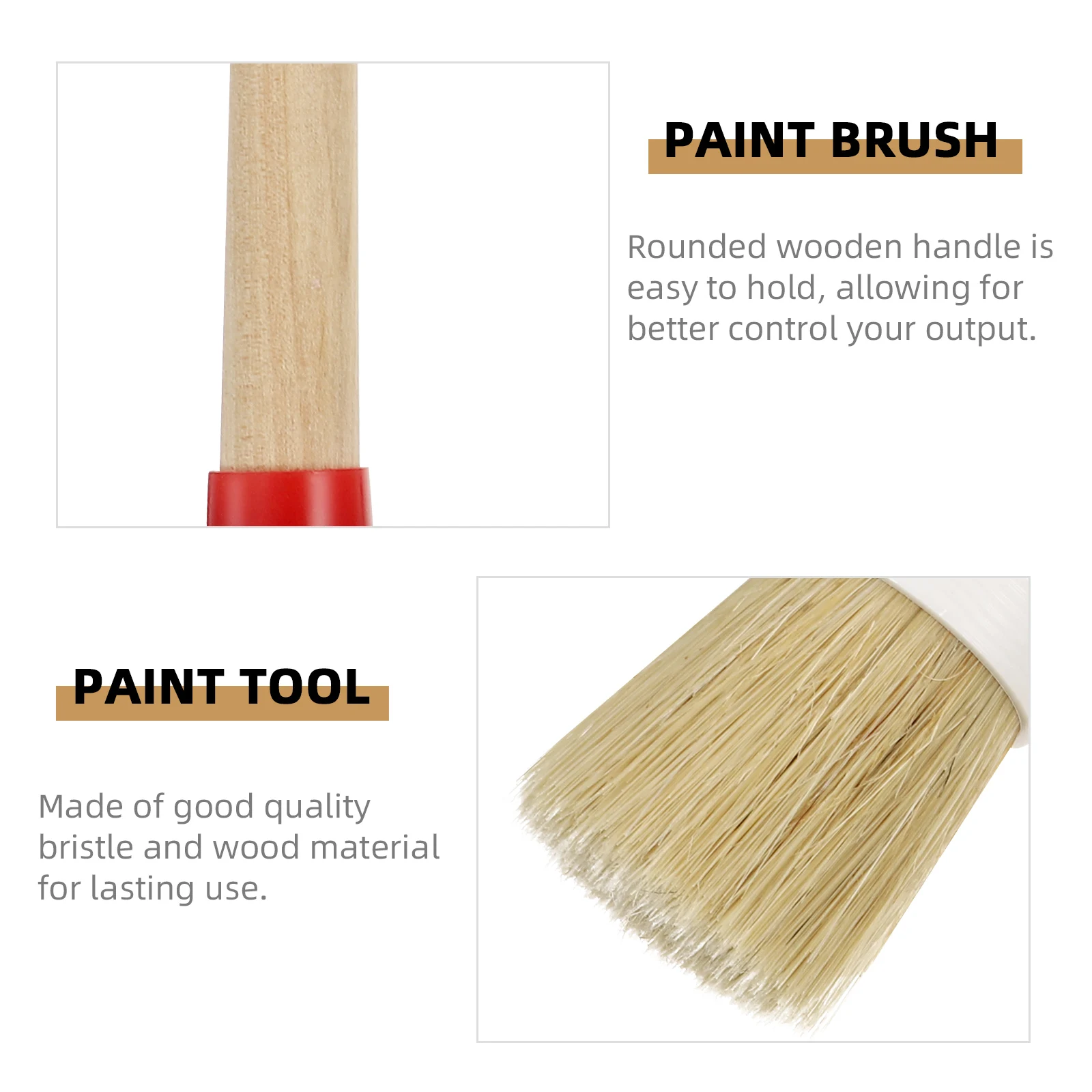 4Pcs Wood Handle Bristle Paint Brushes Set for Home DIY Painting Furniture Cabinet Varnishes Glue Coating Household Art Craft
4Pcs Wood Handle Bristle Paint Brushes Set for Home DIY Painting Furniture Cabinet Varnishes Glue Coating Household Art Craft