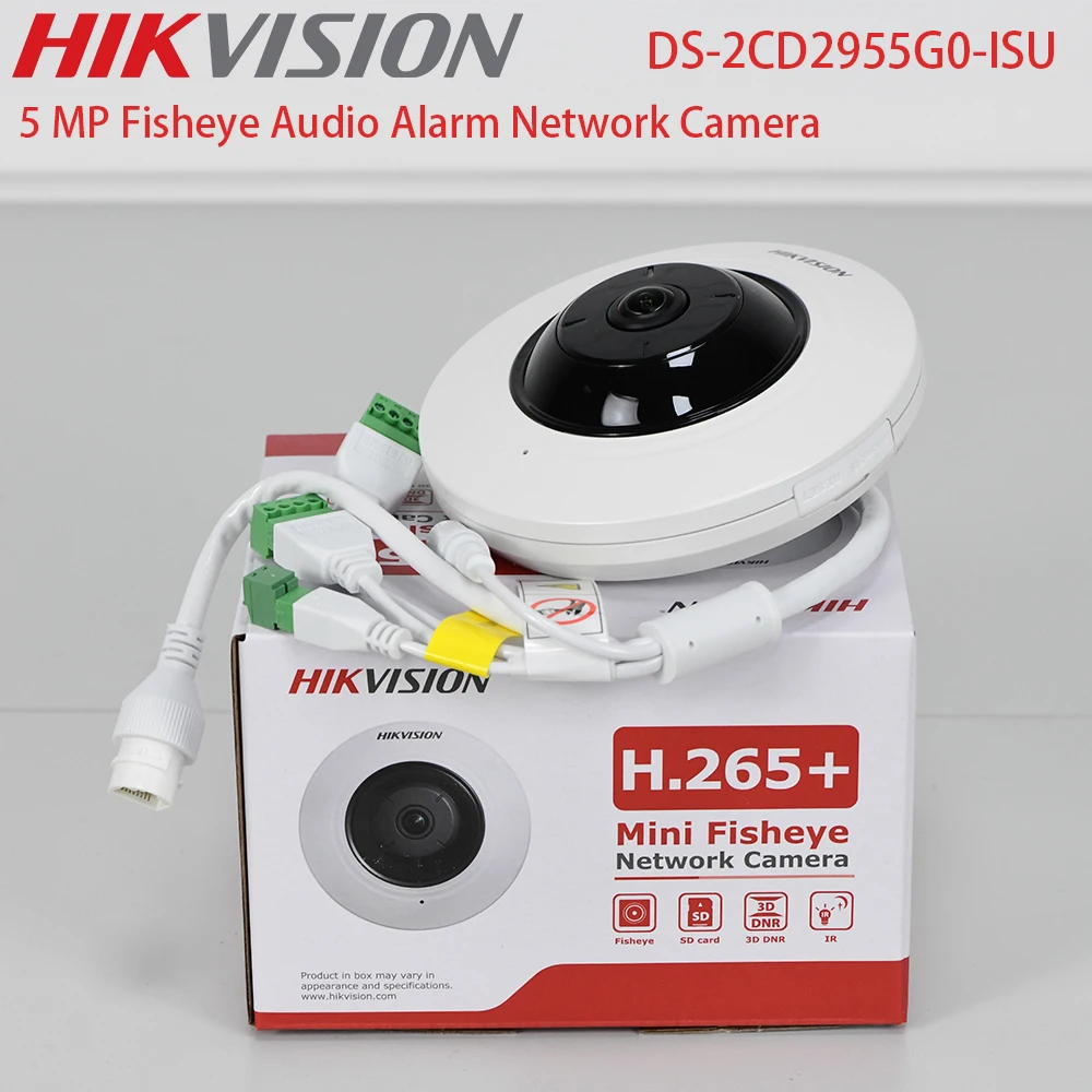 Hikvision Fisheye IP Camera 5mp Indoor Network Camera DS-2CD2955G0-ISU 2-Way Audio Built-In Mic SD Card Slot
Hikvision Fisheye IP Camera 5mp Indoor Network Camera DS-2CD2955G0-ISU 2-Way Audio Built-In Mic SD Card Slot