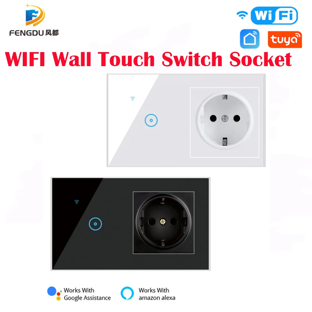 Tuya Smart WiFi Touch Wall Timer Switch 1 2 3 Gang Light Switch EU Plug Electrical Socket Work with Google Home Alexa
Tuya Smart WiFi Touch Wall Timer Switch 1 2 3 Gang Light Switch EU Plug Electrical Socket Work with Google Home Alexa