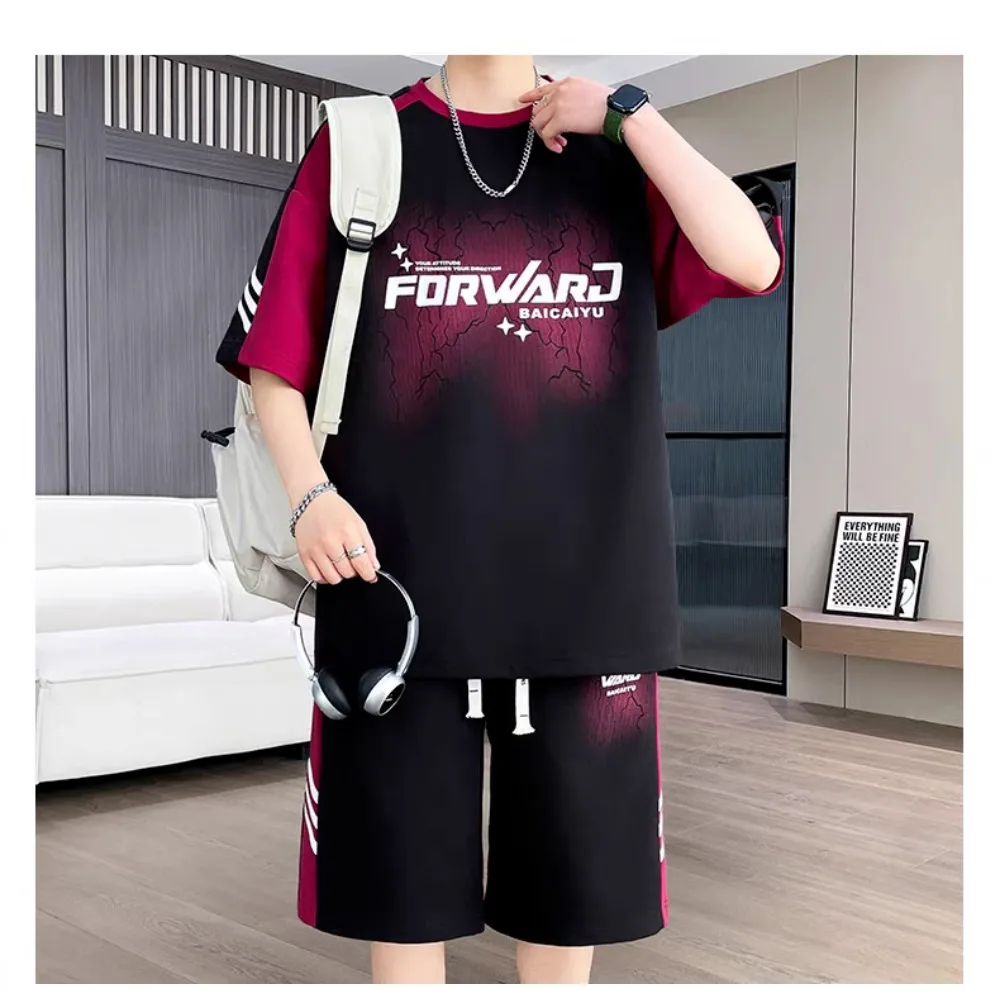 Summer 2026 New Men's Pullover Sportswear Set, Fashionable Basketball Men's Casual Short-sleeved T-shirt + Shorts Two-piece Set
Summer 2026 New Men's Pullover Sportswear Set, Fashionable Basketball Men's Casual Short-sleeved T-shirt + Shorts Two-piece Set