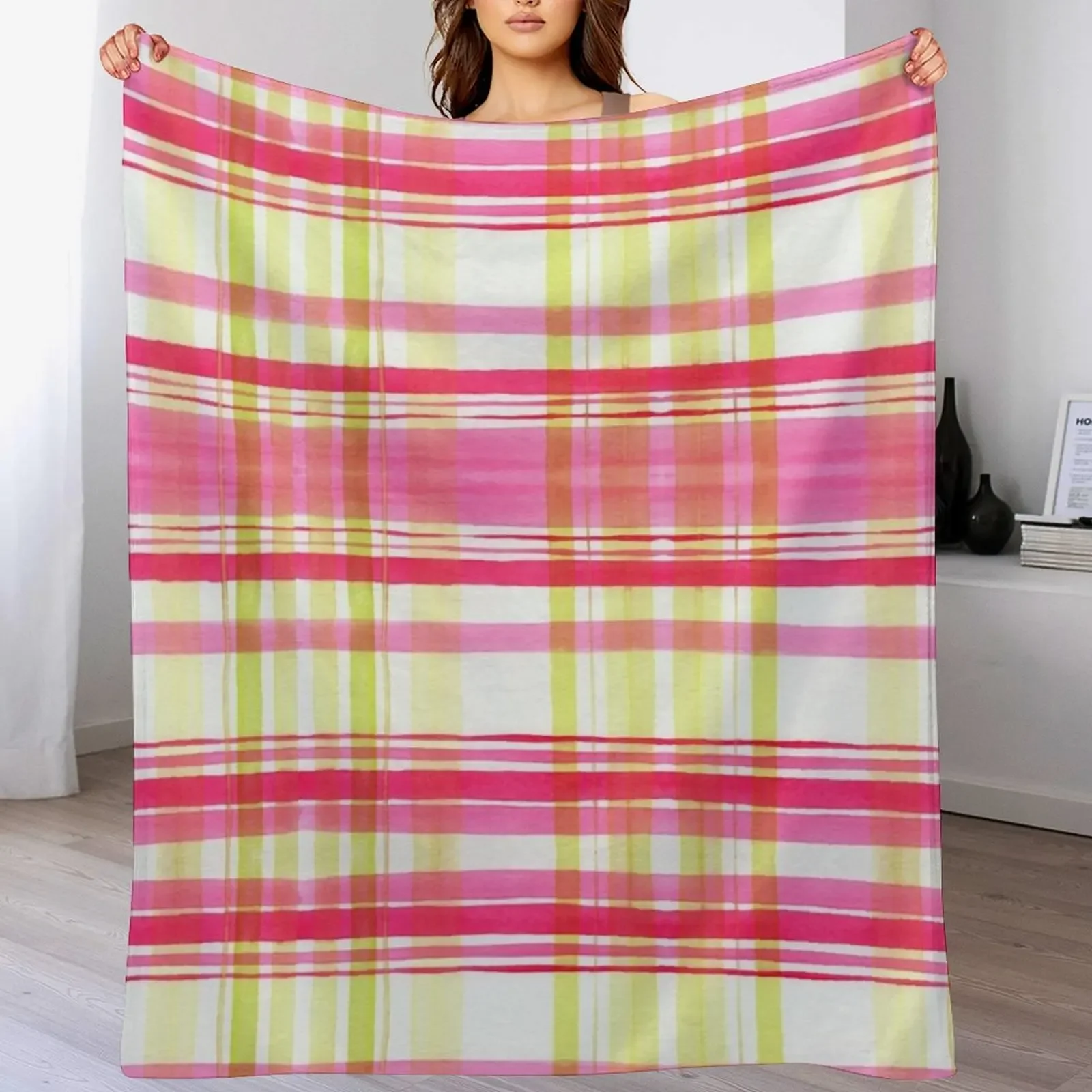 Watercolor Plaid Pattern #2 Pink and Lemon Throw Blanket Soft Sherpa Fleece Warm Blanket for Winter
Watercolor Plaid Pattern #2 Pink and Lemon Throw Blanket Soft Sherpa Fleece Warm Blanket for Winter