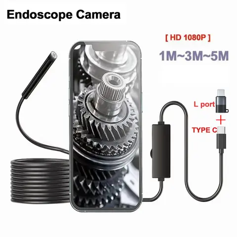 Type-C Endoscoop Camera 1080P 2MP 1/3/5/10M Inspectie Camera Auto pijpleiding Borescope Voor Android IOS iphone (15.16)