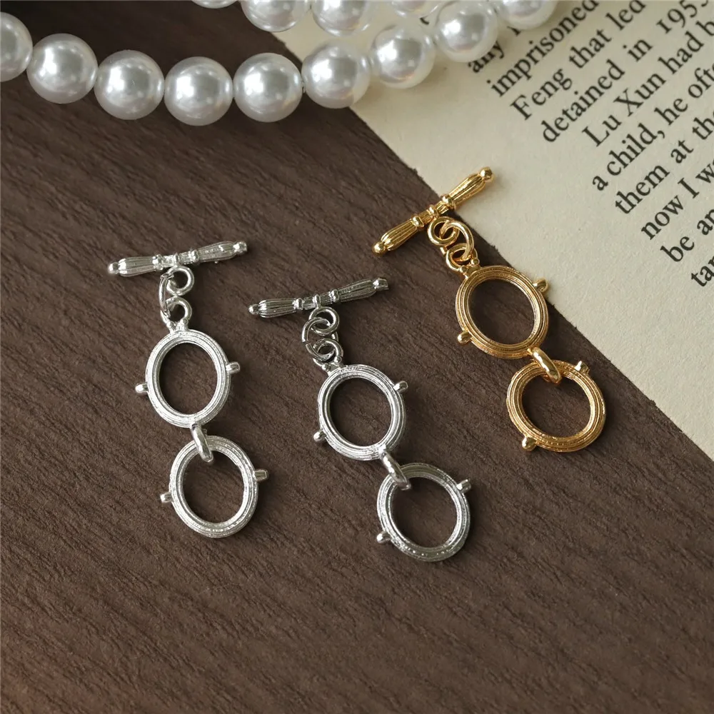 Copper-plated Real Gold Retro Style Double Ring Texture OT Buckle Necklace Bracelet Buckle DIY Handmade Charm Accessories K032
Copper-plated Real Gold Retro Style Double Ring Texture OT Buckle Necklace Bracelet Buckle DIY Handmade Charm Accessories K032