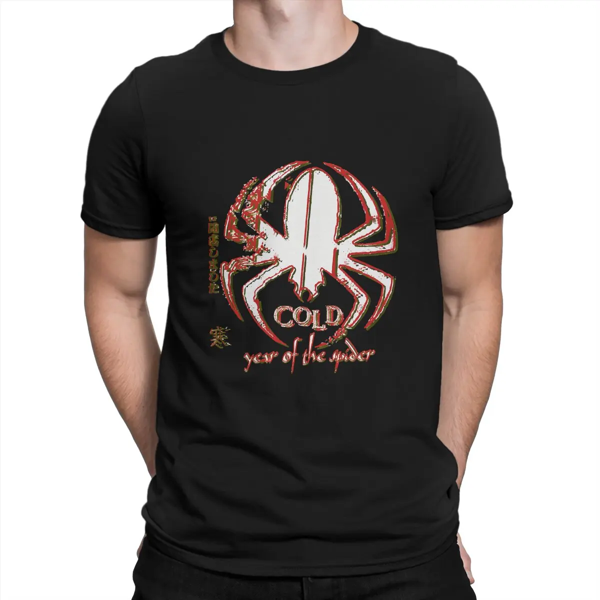 Spider Cold Band Year Of The Distressed Artwork T Shirt Polyester Fashion Men Tees Summer Clothing Harajuku O-Neck TShirt
Spider Cold Band Year Of The Distressed Artwork T Shirt Polyester Fashion Men Tees Summer Clothing Harajuku O-Neck TShirt