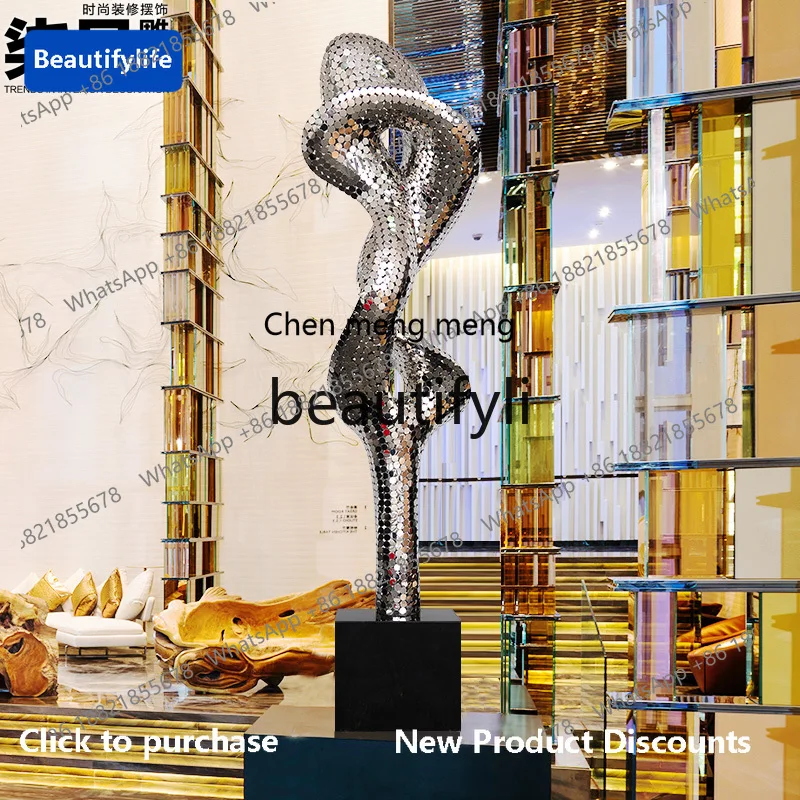 GG Stainless Steel Round Large Abstract Sculpture Ornament Outdoor Floor Metal Soft Decoration
GG Stainless Steel Round Large Abstract Sculpture Ornament Outdoor Floor Metal Soft Decoration