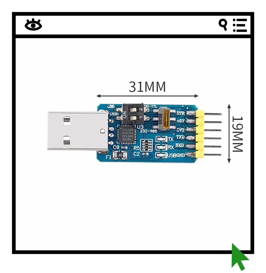 2PCS CP2102 6-in-1 Multi-functional Serial Port Module: USB to UART/TTL/RS485/RS232 Free Conversion
2PCS CP2102 6-in-1 Multi-functional Serial Port Module: USB to UART/TTL/RS485/RS232 Free Conversion