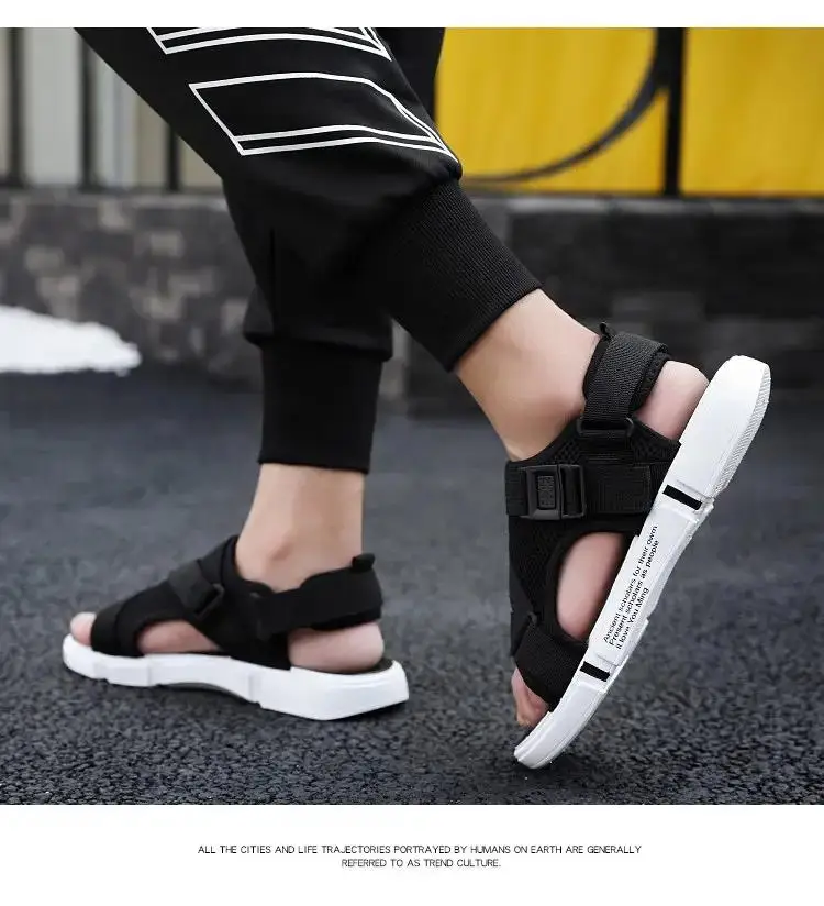 Men's Summer Casual Sports Sandals Lovers Open Toe One Word Sandals Soft Bottom Non Slip Breathable Outdoor Casual Beach Sandals
Men's Summer Casual Sports Sandals Lovers Open Toe One Word Sandals Soft Bottom Non Slip Breathable Outdoor Casual Beach Sandals