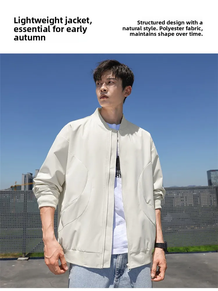 Casual Spring Autumn Hong Kong Style Men's Jacket Baseball Collar Large Size Leisure Outerwear Trendy Youth Fashion Outerwear
Casual Spring Autumn Hong Kong Style Men's Jacket Baseball Collar Large Size Leisure Outerwear Trendy Youth Fashion Outerwear