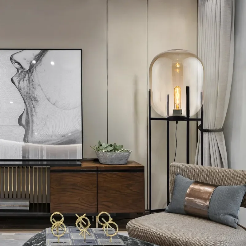 Oda Series Post-modern floor lamp with shelf Four Tripod Home Deco LED nordic glass lamp Living Room Bedroom Stand light
Oda Series Post-modern floor lamp with shelf Four Tripod Home Deco LED nordic glass lamp Living Room Bedroom Stand light