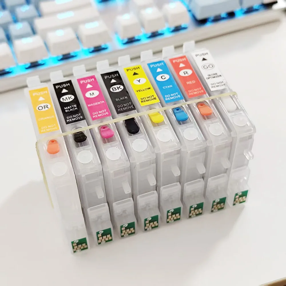 8Color T0540-T0549 Empty Ink Cartridge with Permanent Chip for Epson Stylus Photo R800 R1800 Printer
8Color T0540-T0549 Empty Ink Cartridge with Permanent Chip for Epson Stylus Photo R800 R1800 Printer