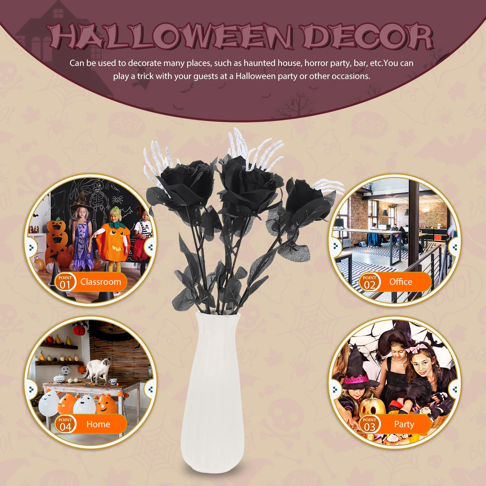 5Pcs Halloween Hand Rose Artificial Flower Party Decoration Creepy Rose Prop Halloween Roses Flower with Hand
5Pcs Halloween Hand Rose Artificial Flower Party Decoration Creepy Rose Prop Halloween Roses Flower with Hand