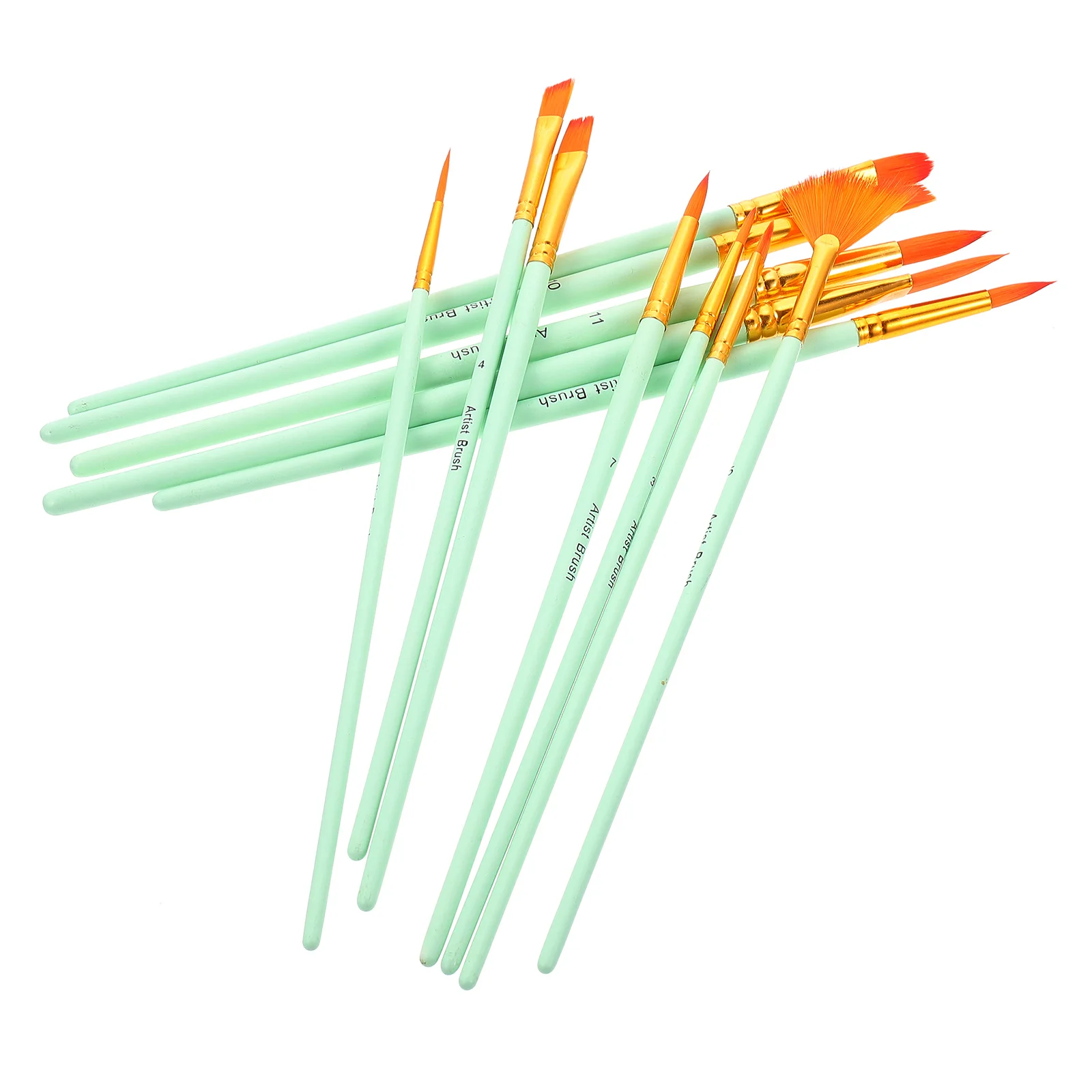 12pcs Paint Brushes Set Multipurpose Detail Nylon Light Green Student Acrylic Watercolor Painting Brush Craft Gift
12pcs Paint Brushes Set Multipurpose Detail Nylon Light Green Student Acrylic Watercolor Painting Brush Craft Gift