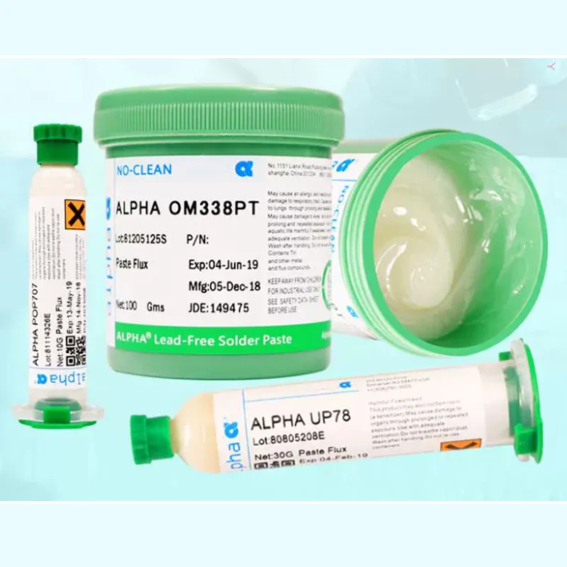 ALPHA lead-free OM338PT mobile phone repair no wash solder paste solder oil BGA solder paste
ALPHA lead-free OM338PT mobile phone repair no wash solder paste solder oil BGA solder paste