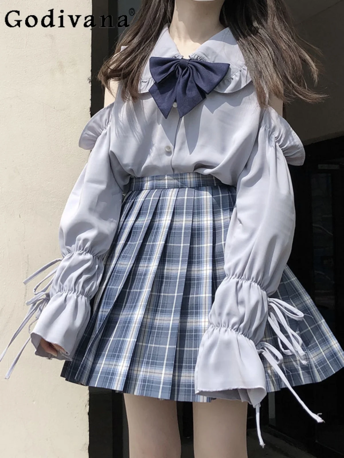 2024 Spring and Summer New Japanese Blouse Lolita JK Inner Doll Collar Long Sleeve White Shirt Women Tops Off The Shoulder
2024 Spring and Summer New Japanese Blouse Lolita JK Inner Doll Collar Long Sleeve White Shirt Women Tops Off The Shoulder
