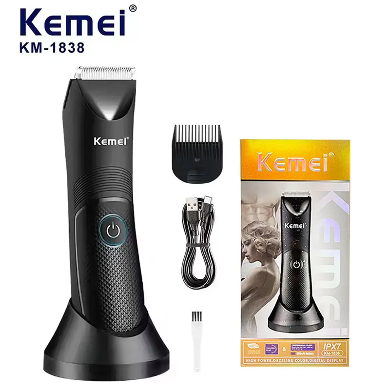 Kemei KM-1838 Groin Area Hair Trimmer Lawn Mower Ceramic Blade Waterproof Wet Dry Clippers Pubic Armpit Body Hair Hygiene Razor
Kemei KM-1838 Groin Area Hair Trimmer Lawn Mower Ceramic Blade Waterproof Wet Dry Clippers Pubic Armpit Body Hair Hygiene Razor