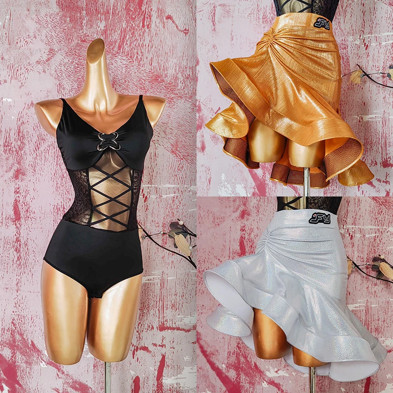 2025 New Latin Dance Performance Costumes Women Black Mesh Tops Jumpsuit Laser Fishbone Skirts Adult Latin Dance Dress DN20385
2025 New Latin Dance Performance Costumes Women Black Mesh Tops Jumpsuit Laser Fishbone Skirts Adult Latin Dance Dress DN20385