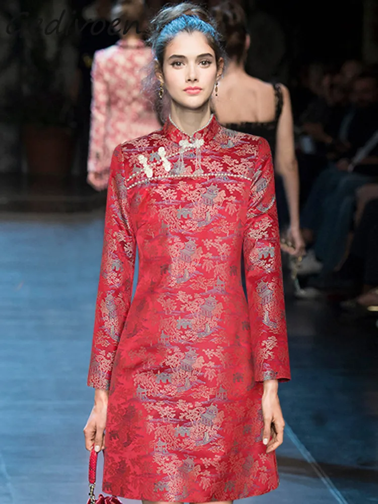 Gedivoen Spring Fashion Runway Vintage Party Dress Women Stand Collar Long Sleeve Embroidery Beading High Waist Slim Mini Dress
Gedivoen Spring Fashion Runway Vintage Party Dress Women Stand Collar Long Sleeve Embroidery Beading High Waist Slim Mini Dress