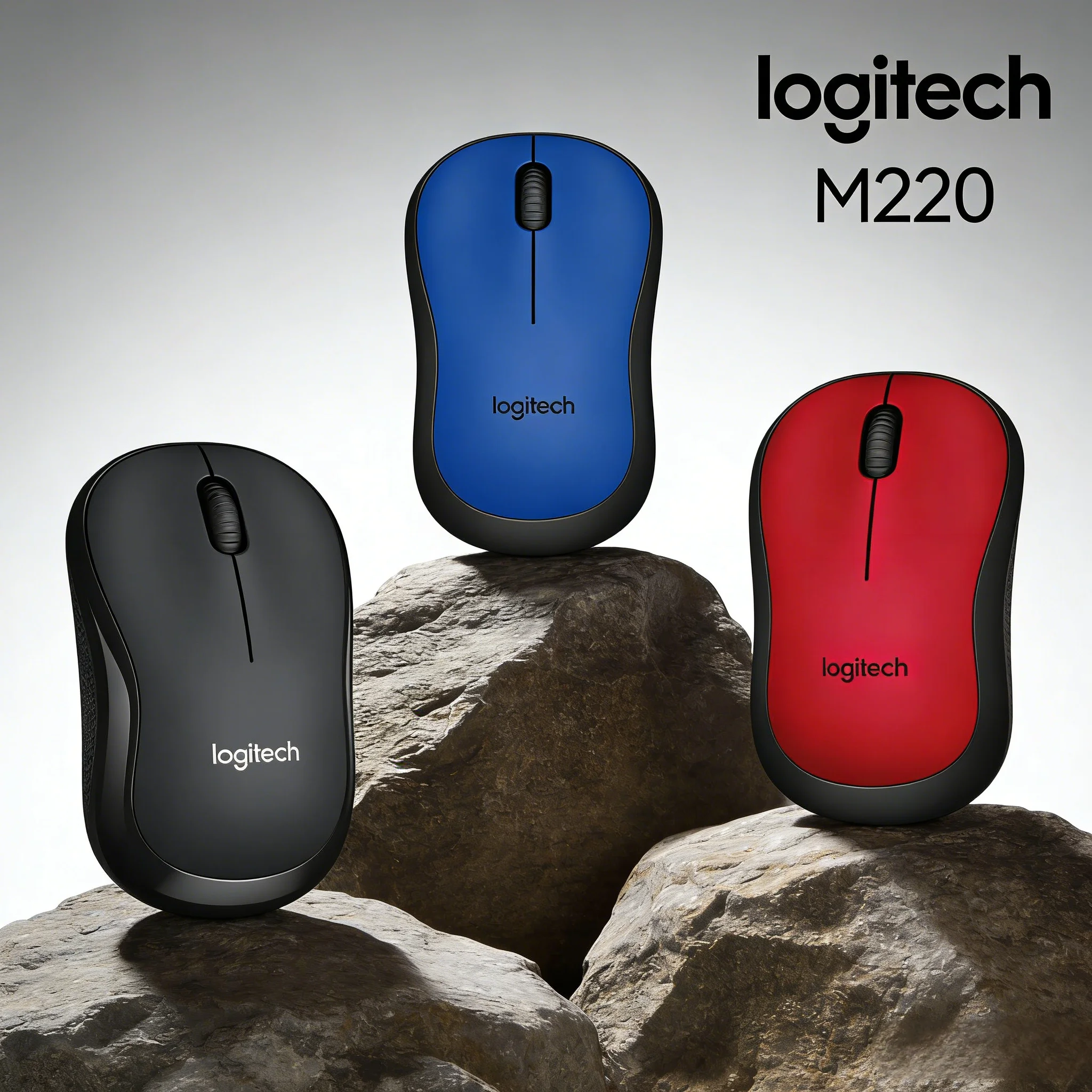 M220 Silent Wireless Mouse Multi-Surface Optical Tracking