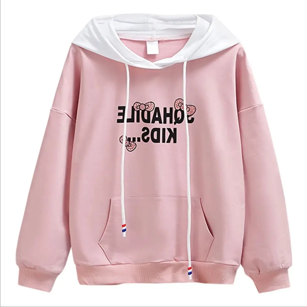 Girls' Sweater Long Sleeve Hooded Letter Printed Tops Children Pullover Color Matching Teengers Cotton Shirts for Spring/Autumn
Girls' Sweater Long Sleeve Hooded Letter Printed Tops Children Pullover Color Matching Teengers Cotton Shirts for Spring/Autumn