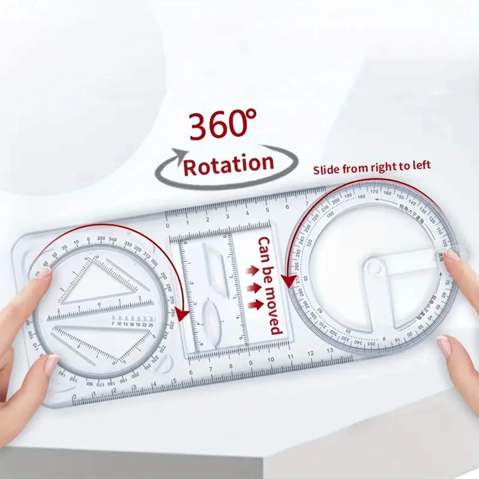 A Set of 3-Piece Multi-Functional Geometric Painting Ruler, Various Graphic Painting Rotating Ruler, Plastic Material Drawing Tool, Flat Graphic Painting Square Ruler, Student Office Special Ruler
A Set of 3-Piece Multi-Functional Geometric Painting Ruler, Various Graphic Painting Rotating Ruler, Plastic Material Drawing Tool, Flat Graphic Painting Square Ruler, Student Office Special Ruler