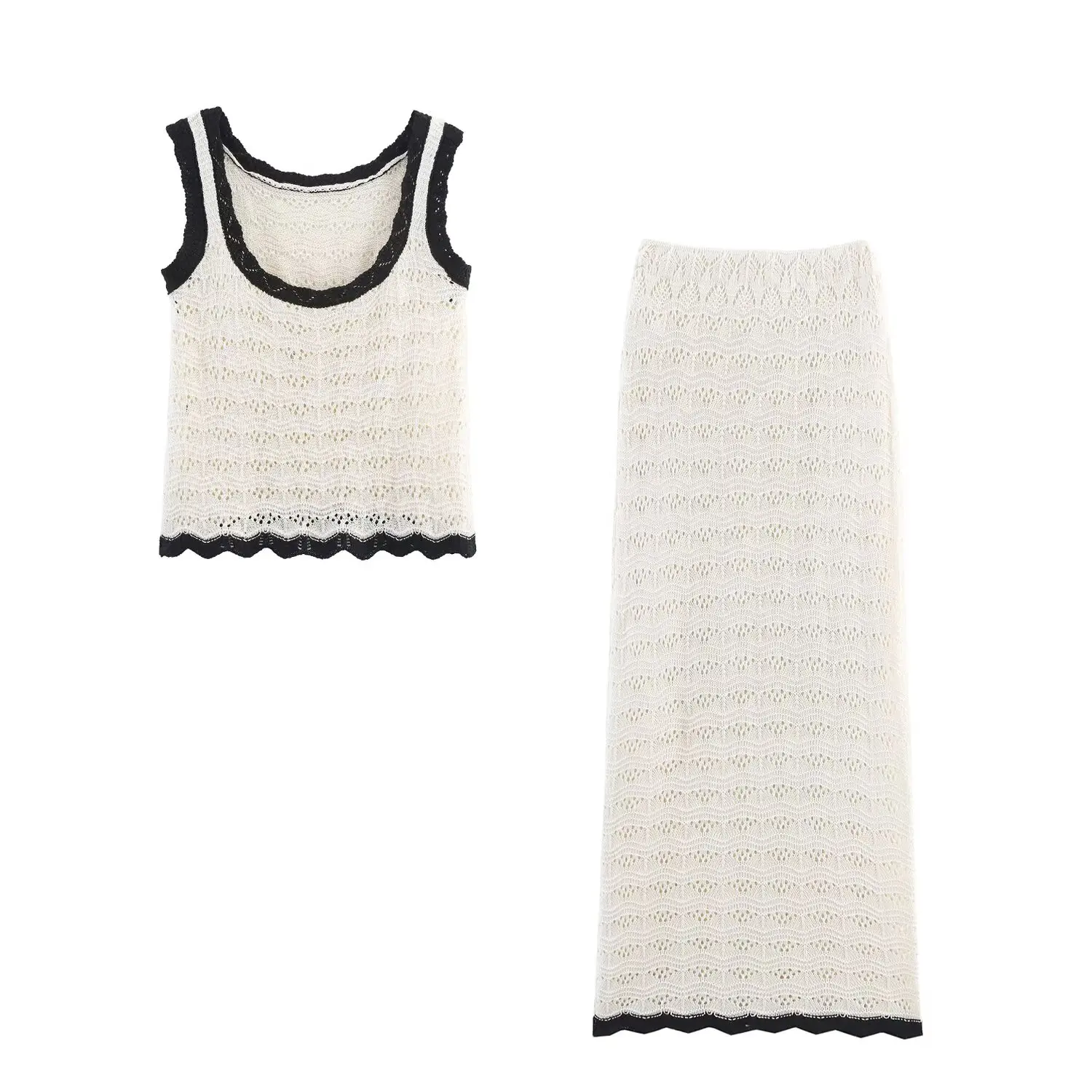 Korejepo New Women Clothing European American Style Fashionable Simple Knitted Sleeveless Vest Half Body Long Skirt Set
Korejepo New Women Clothing European American Style Fashionable Simple Knitted Sleeveless Vest Half Body Long Skirt Set