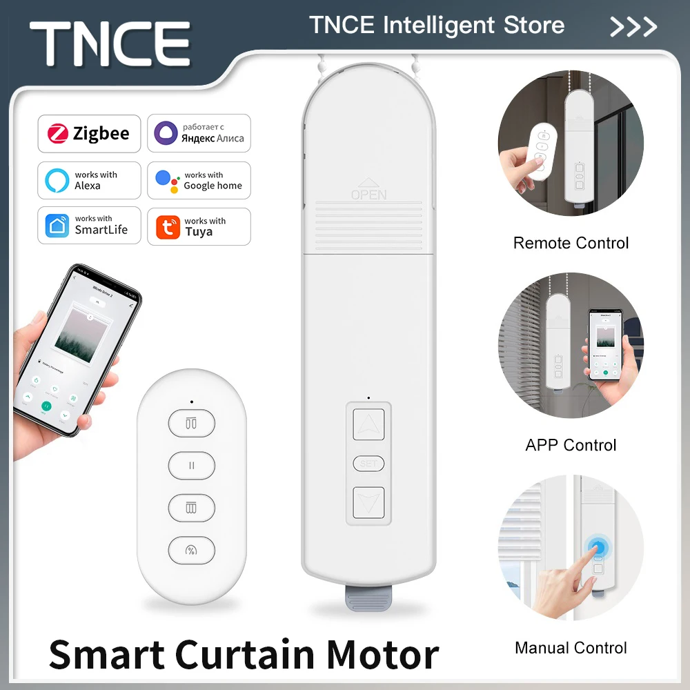 TNCE Zigbee Chain Motorized Roller, tuya shutter Blinds Shade Drive Motor, Smart life APP, Voice with Alice Alexa Google home
TNCE Zigbee Chain Motorized Roller, tuya shutter Blinds Shade Drive Motor, Smart life APP, Voice with Alice Alexa Google home