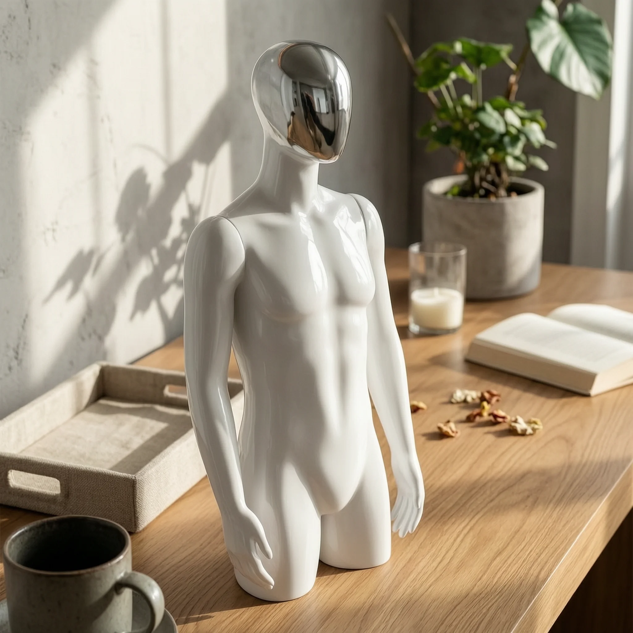 Male Mannequin with Arms Upright Half-Body Mannequin Display Form Realistic Sturdy for Retailers, Product Photography
Male Mannequin with Arms Upright Half-Body Mannequin Display Form Realistic Sturdy for Retailers, Product Photography