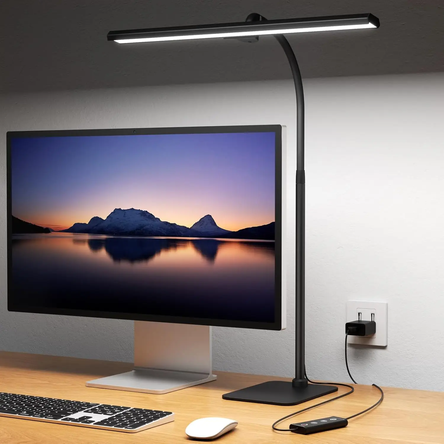 LED Desk Lamp with Flexible Gooseneck, 5-Level Dimmable Brightness & Color, Eye-Caring for Home Office
LED Desk Lamp with Flexible Gooseneck, 5-Level Dimmable Brightness & Color, Eye-Caring for Home Office