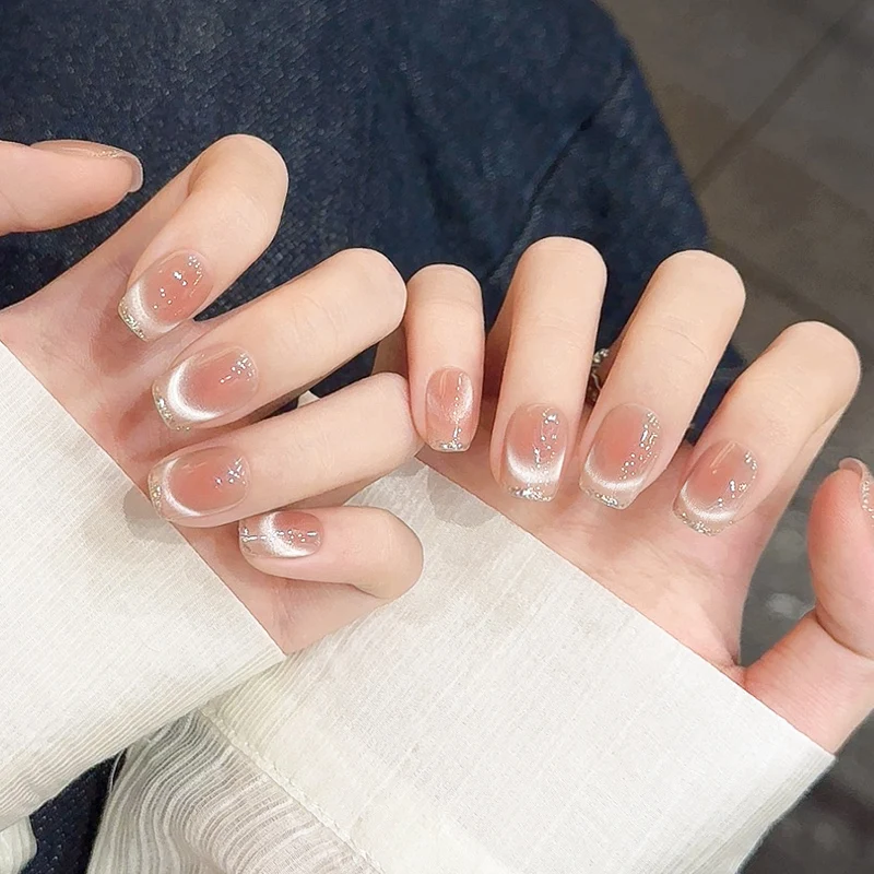 10Pcs Pink French Cat Eye Design Press on Nails Full Cover Short Square Design Fake Nails Artificial Nails Tips Manicure Art
10Pcs Pink French Cat Eye Design Press on Nails Full Cover Short Square Design Fake Nails Artificial Nails Tips Manicure Art