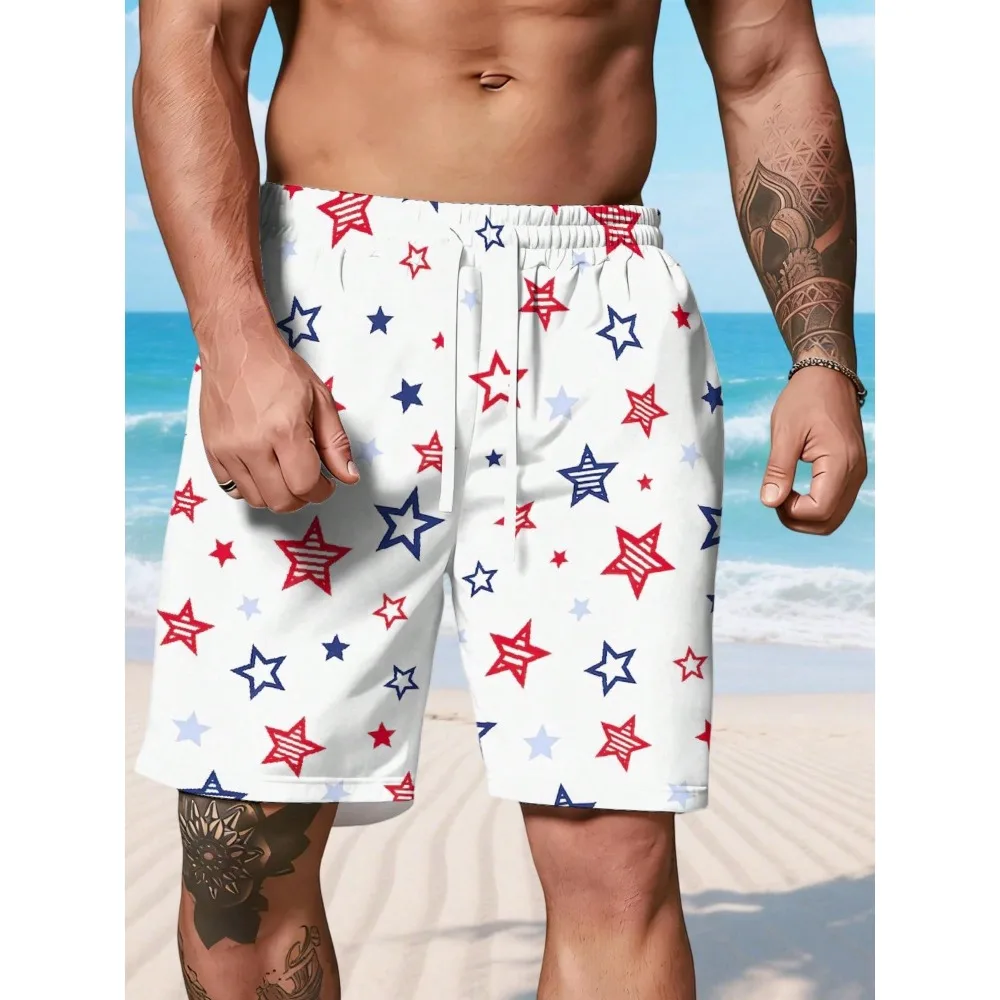 Men Beach Shorts Red Blue White Star Pattern Soft Comfortable Casual Home Outdoor Shorts Summer Collection Breathable Lightweight Everyday Wear Perfect Gift For Him
Men Beach Shorts Red Blue White Star Pattern Soft Comfortable Casual Home Outdoor Shorts Summer Collection Breathable Lightweight Everyday Wear Perfect Gift For Him