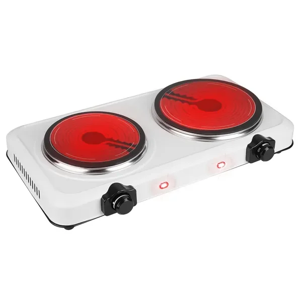 2000W Dual Burner Electric Hot Plate with Glass Cooktop, Portable RV Stove, 7.5' & 6.3' Heating, 5-Step Temperature Control
2000W Dual Burner Electric Hot Plate with Glass Cooktop, Portable RV Stove, 7.5' & 6.3' Heating, 5-Step Temperature Control