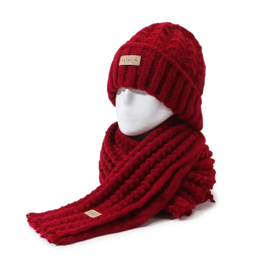 2Pcs Trendy Windproof Knitted Hat Scarf Korean Style Plush Neck Guard Hat Set Thicken Soft Warm Scarf Outdoor
2Pcs Trendy Windproof Knitted Hat Scarf Korean Style Plush Neck Guard Hat Set Thicken Soft Warm Scarf Outdoor