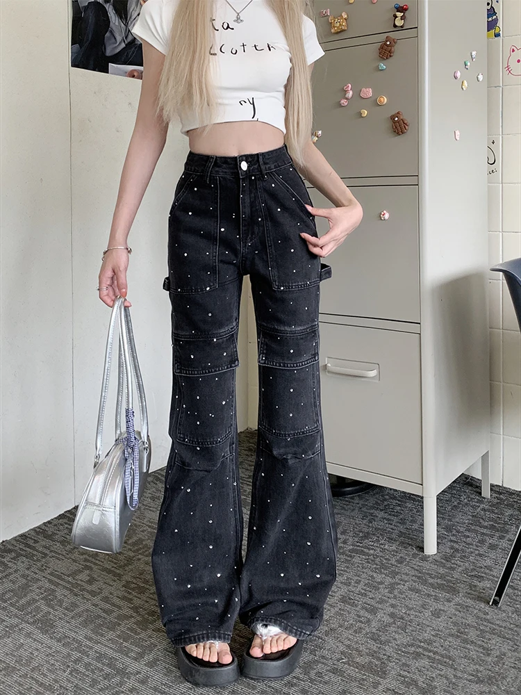 Vintage Printed Jeans Women's High Waist Loose Wide Leg Mop Pants Black Polka Dot Trousers for Women 2024 Spring and Autumn New
Vintage Printed Jeans Women's High Waist Loose Wide Leg Mop Pants Black Polka Dot Trousers for Women 2024 Spring and Autumn New
