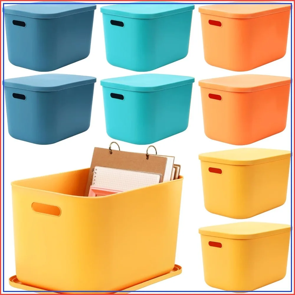 8 Pack Colorful Storage Bins with Lids, Plastic Stackable Containers with Handles for Shelves, Desktop, Playroom, Office (14.2x10.2x9.5 Inch, Multi-colored)
8 Pack Colorful Storage Bins with Lids, Plastic Stackable Containers with Handles for Shelves, Desktop, Playroom, Office (14.2x10.2x9.5 Inch, Multi-colored)