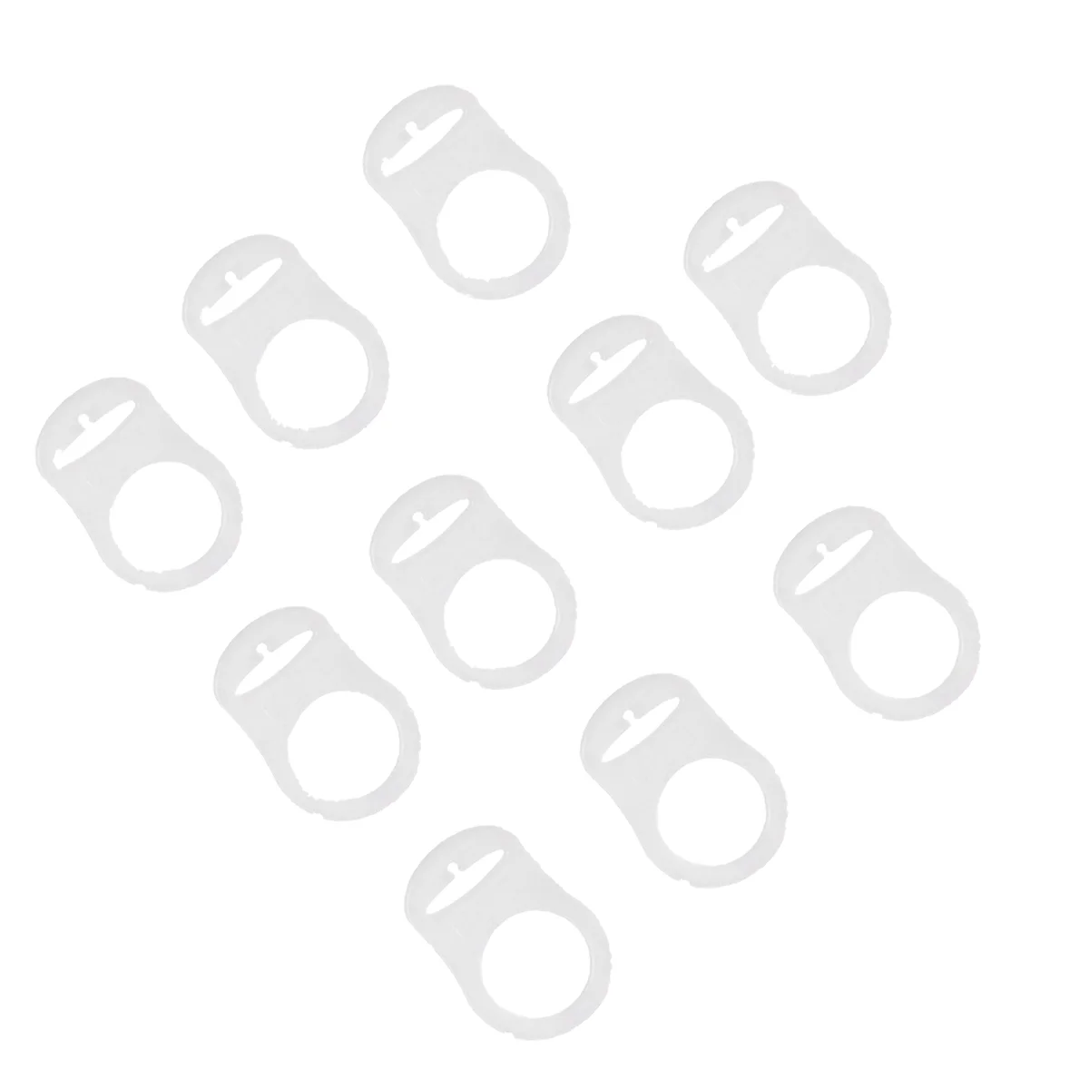 10pcs Silicone Baby Pacifier Clips Holders Baby Rings Feeding Bottle Gaskets (Transparent) Silicone pacifier clip
10pcs Silicone Baby Pacifier Clips Holders Baby Rings Feeding Bottle Gaskets (Transparent) Silicone pacifier clip