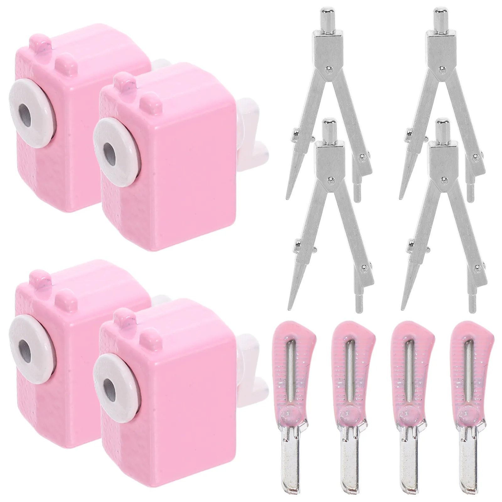 1Set Miniature Classroom Accessories Retro Pencil Sharpener Cute Mini Compass Simulated Cutter Pocket Sized Dollhouse Decor
1Set Miniature Classroom Accessories Retro Pencil Sharpener Cute Mini Compass Simulated Cutter Pocket Sized Dollhouse Decor
