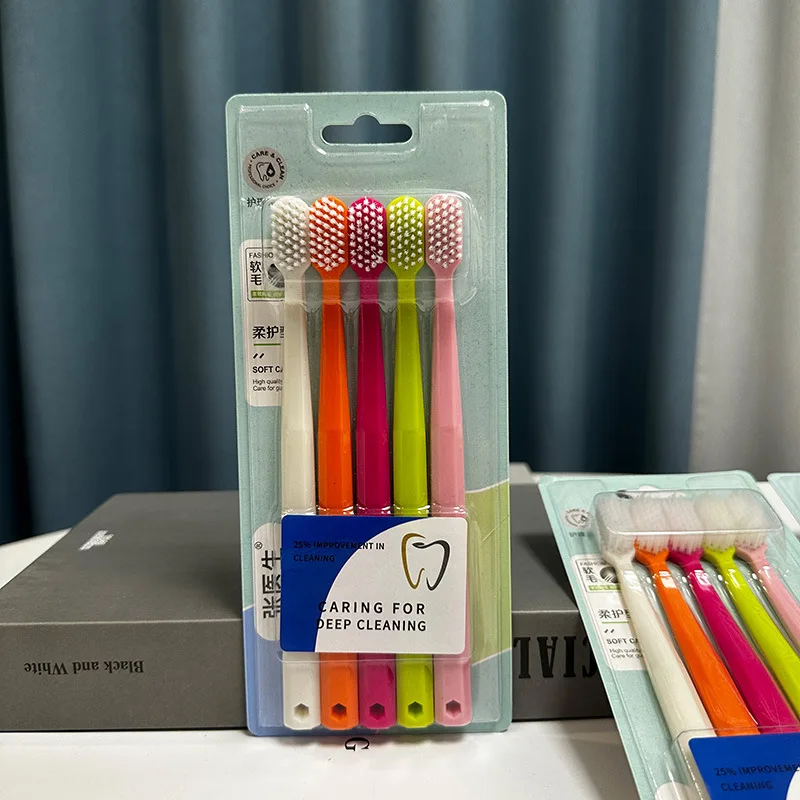 5 PC Candy Colored Adult Toothbrush Wide Head Soft Hair Brush Home Furnishing Multiple Colors Simple Deep Cleaning Care Brush
5 PC Candy Colored Adult Toothbrush Wide Head Soft Hair Brush Home Furnishing Multiple Colors Simple Deep Cleaning Care Brush