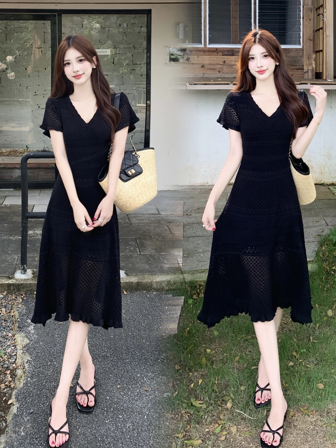 plus Size Summer New Hollow out Design V-Neck Knitted Dress Slimming Meat Covering Women's Clothing Breathable Lightweight
plus Size Summer New Hollow out Design V-Neck Knitted Dress Slimming Meat Covering Women's Clothing Breathable Lightweight