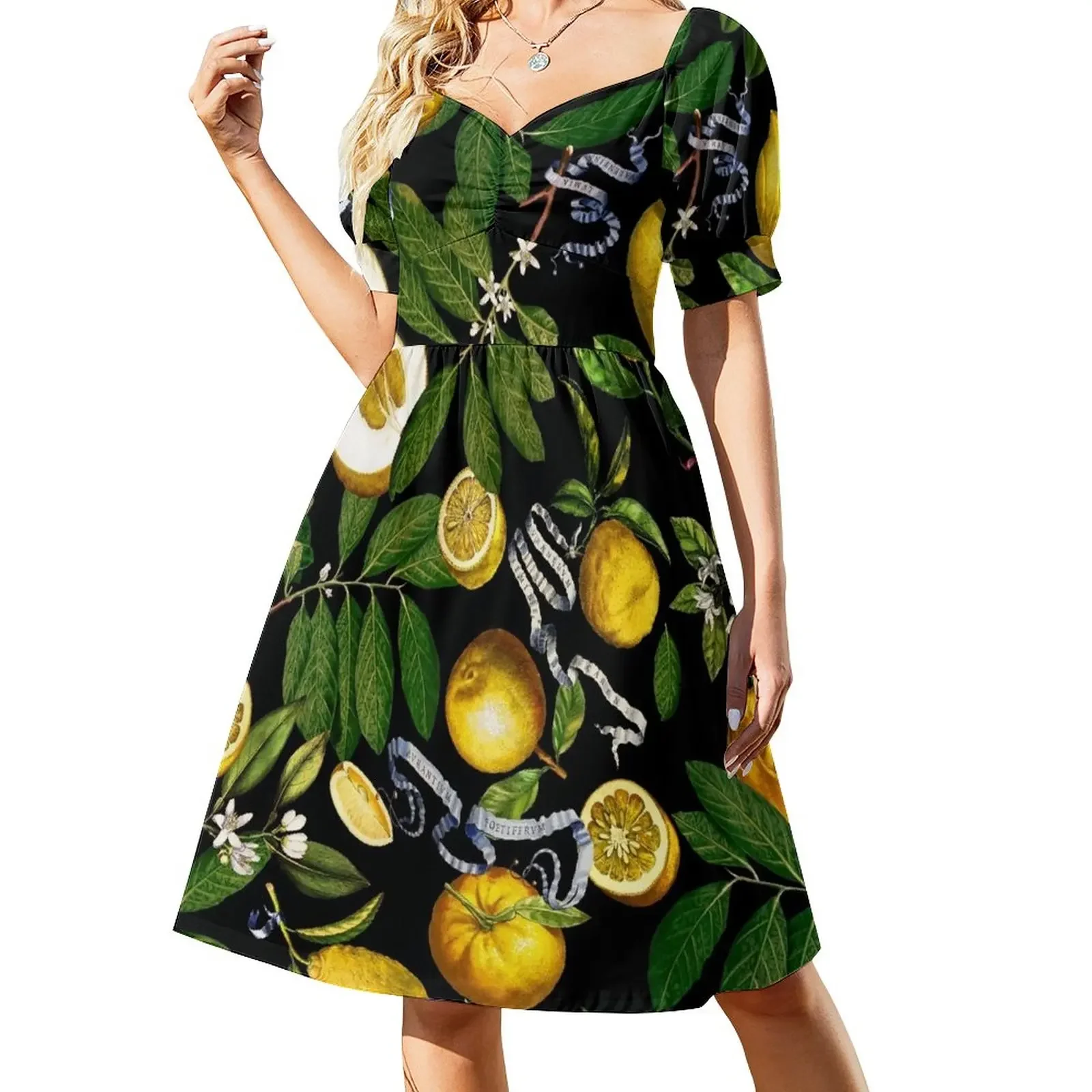 Lemon Tree - Black Short-Sleeved Dress elegant chic wedding evening dresses women's luxury party dress Woman dresses
Lemon Tree - Black Short-Sleeved Dress elegant chic wedding evening dresses women's luxury party dress Woman dresses
