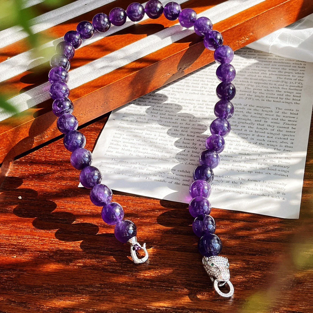 Women's Amethyst Round Bead Sweater Necklace
Women's Amethyst Round Bead Sweater Necklace