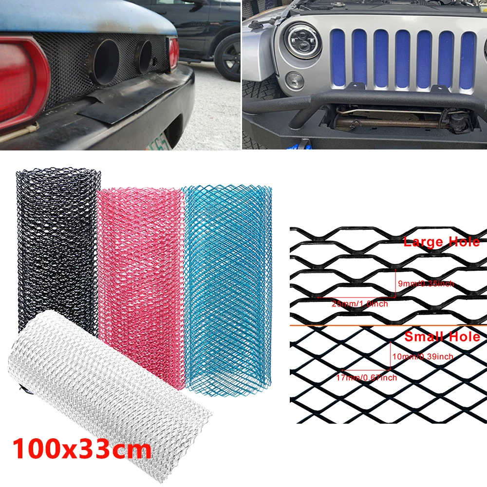 100cmx33cm Universal Aluminum Grille Mesh Car Radiator Grille Front Bumper Modified Mesh Sheet Car Bumper Hood Vent Grilles Net
100cmx33cm Universal Aluminum Grille Mesh Car Radiator Grille Front Bumper Modified Mesh Sheet Car Bumper Hood Vent Grilles Net