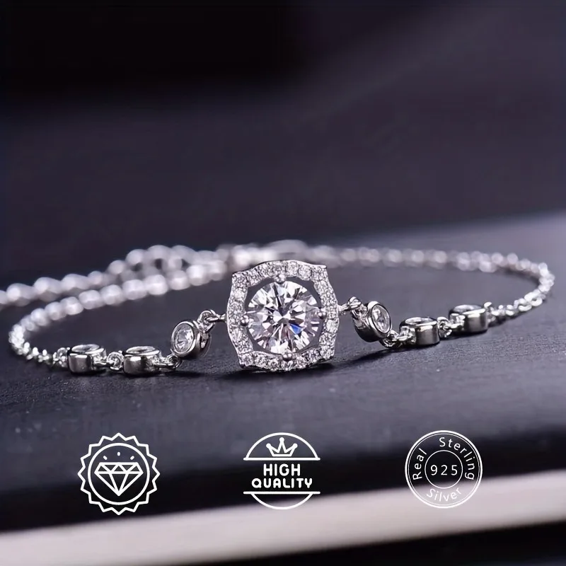 Moissanite Bracelet, 925 Sterling Silver Bracelet, Stylish and Minimalist Bracelet, Anniversary Birthday Wedding Gift
Moissanite Bracelet, 925 Sterling Silver Bracelet, Stylish and Minimalist Bracelet, Anniversary Birthday Wedding Gift