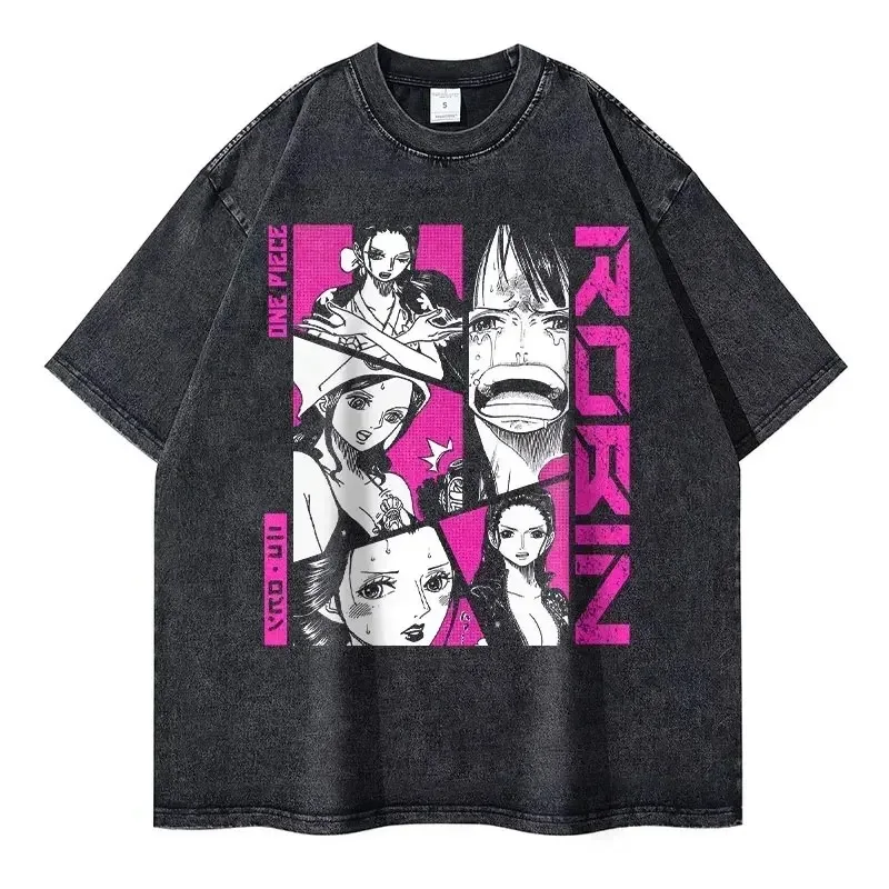 Roronoa Zoro T-shirts Vintage Washed Anime One Piece T-shirt Streetwear Oversized L-Luffy Manga Tops Tees Summer Cotton Y2k
Roronoa Zoro T-shirts Vintage Washed Anime One Piece T-shirt Streetwear Oversized L-Luffy Manga Tops Tees Summer Cotton Y2k