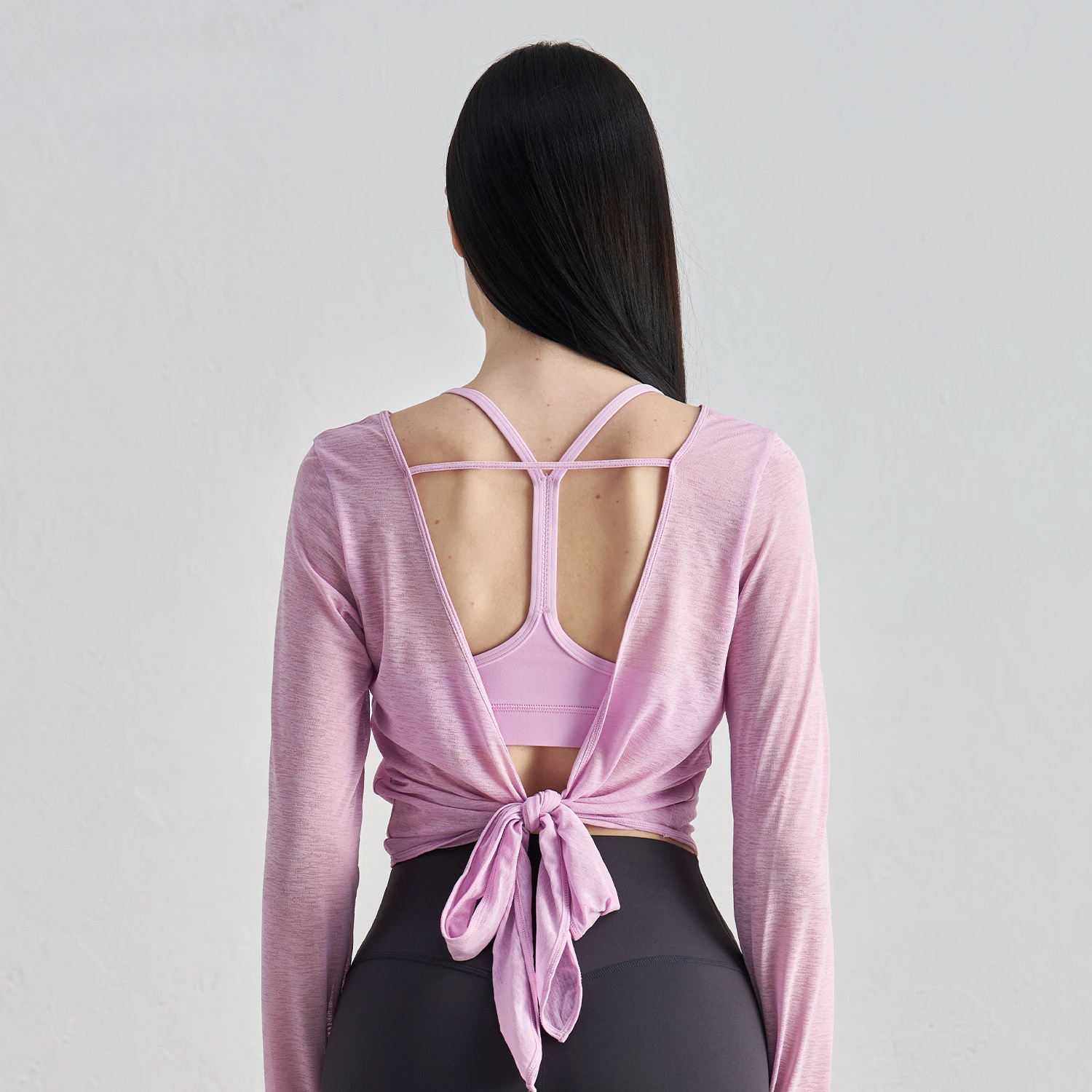 Bamboo Yarn Top, Women's Beautiful Back, Tied Sports Long Sleeves, Running Training, Quick Drying Fitness Suit, Cover Up Shirt
Bamboo Yarn Top, Women's Beautiful Back, Tied Sports Long Sleeves, Running Training, Quick Drying Fitness Suit, Cover Up Shirt