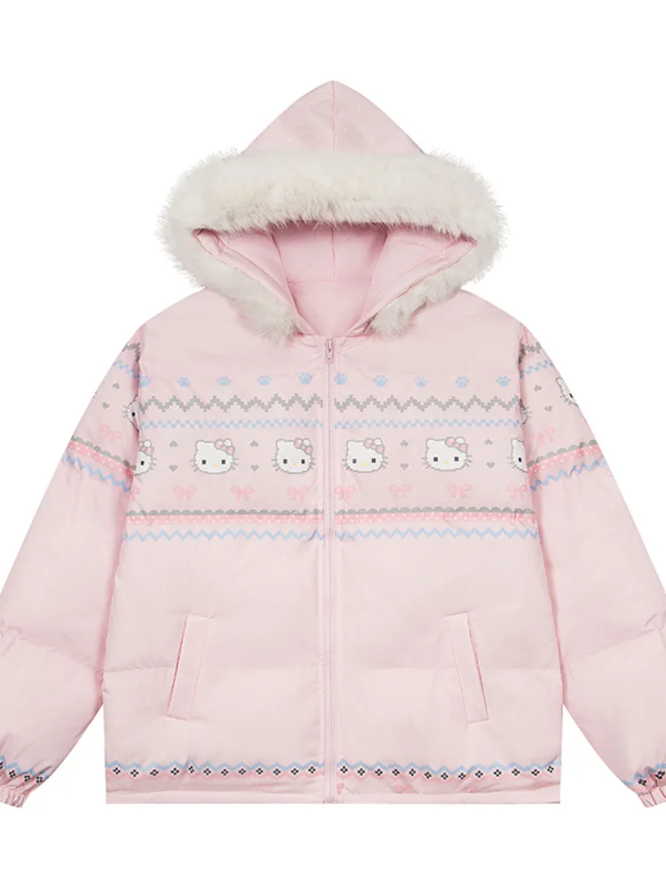 Hello Kittys Cotton Parkas Winter Women's Down Jackets Patchwork Loose Zipper Coat Casual Thickened Warm Jacket
Hello Kittys Cotton Parkas Winter Women's Down Jackets Patchwork Loose Zipper Coat Casual Thickened Warm Jacket