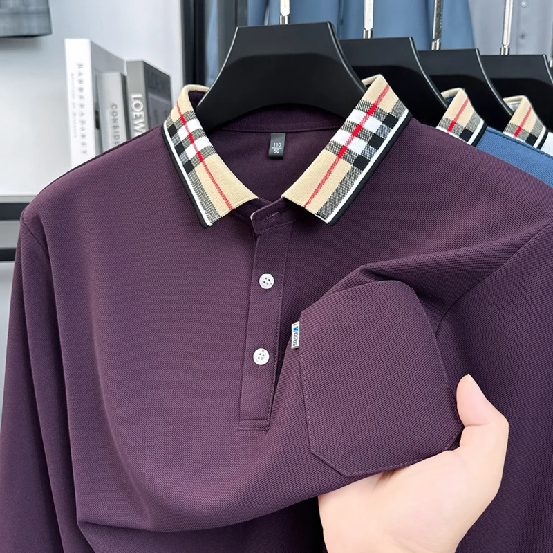 High End Design Men's Polo Shirt Autumn New Arrival Color Contrast Lapel Long Sleeve T-Shirt Fashion Business Leisure Men's Wear
High End Design Men's Polo Shirt Autumn New Arrival Color Contrast Lapel Long Sleeve T-Shirt Fashion Business Leisure Men's Wear