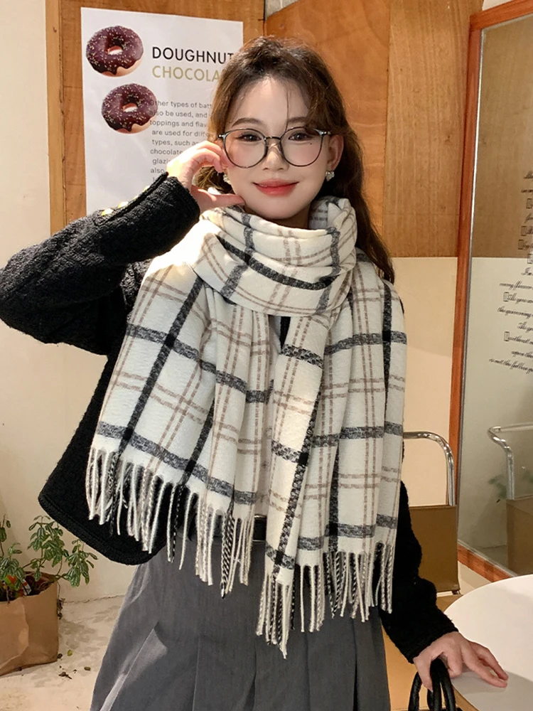Women Winter Classic Retro Knitted Scarf Headscarf Ladies Men Casual Plaid Tassel Warm Scarve Mujer Male Foulard Wrap Shawl New
Women Winter Classic Retro Knitted Scarf Headscarf Ladies Men Casual Plaid Tassel Warm Scarve Mujer Male Foulard Wrap Shawl New